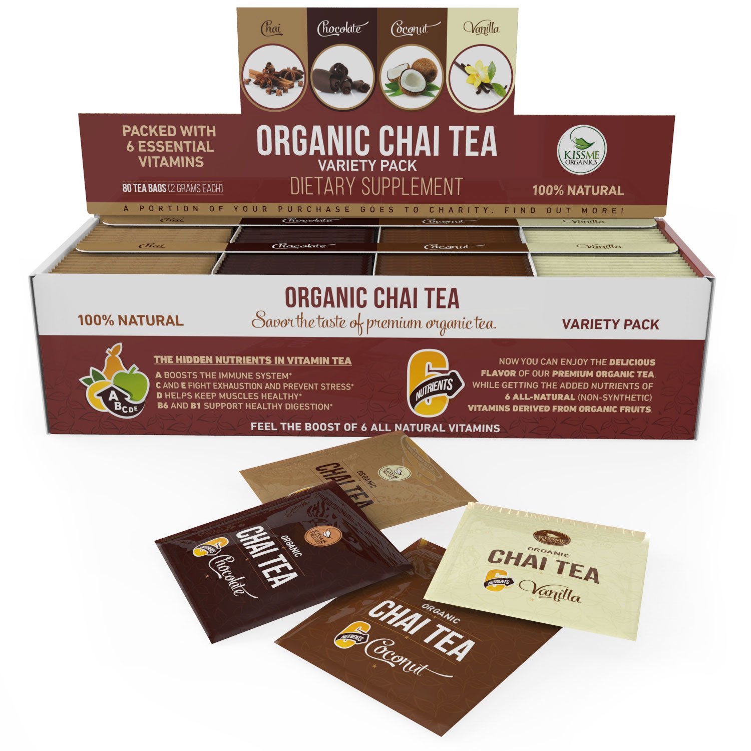 Organic Green Tea Bags Variety Pack 80 Tea Bags 20 of