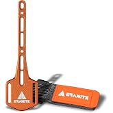 Granite Portaledge XE Strap Mount (Orange) | AL6061 alloy plate, mounts alongside on standard bottle, needs 7x7cm below lower boss, 50g, 30mm silicone band