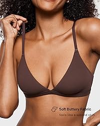 INLYRIC Women's Inbarely Triangle Bralette Plunge