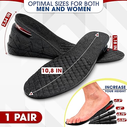 Height Increasing Shoes Insoles Women Pair Orthotic Heel Lift Shoe  Insoles Men Height Increase Insole