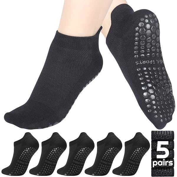 Women's Grip Socks - Pilates L Yoga L Barre - Coral Scales