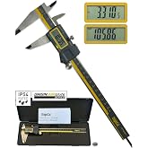 iGAGING Absolute Origin 0-8" Digital Caliper, IP54 Stainless Steel, SPC/USB Output Port, Inch &amp; Metric Modes, Case, Manual, Battery