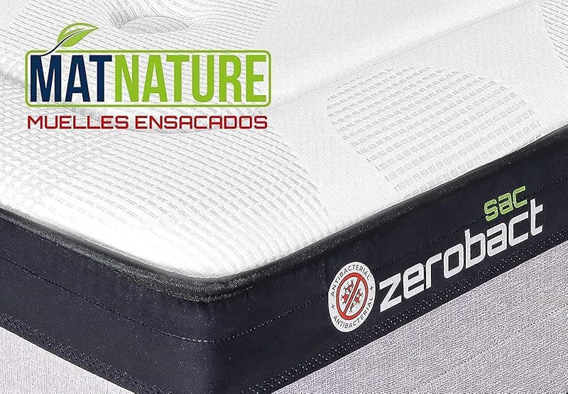 | Zerobact Sac | Matelas à mémoire de Forme | Ressorts ensachés | Grande fermeté et adaptabilité Premium | Hauteur 30 cm | Antidérapant et antibactérien (140 x 200 cm)