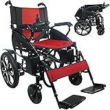 Portable Electric Wheelchair for Adults, Foldable Dual Motorized Power Wheelchairs, All Terrain Folding Wheel Chair, Comforta