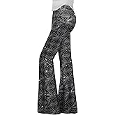 Nawgut Sequin Flare Pants Sparkly Glitter High Waisted Bell Bottoms Leggings Party Disco Clubwear for Women