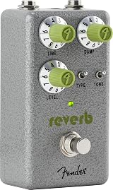 Fender Hammertone Reverb Guitar Effect Pedal Three Modes True Bypass Aluminum