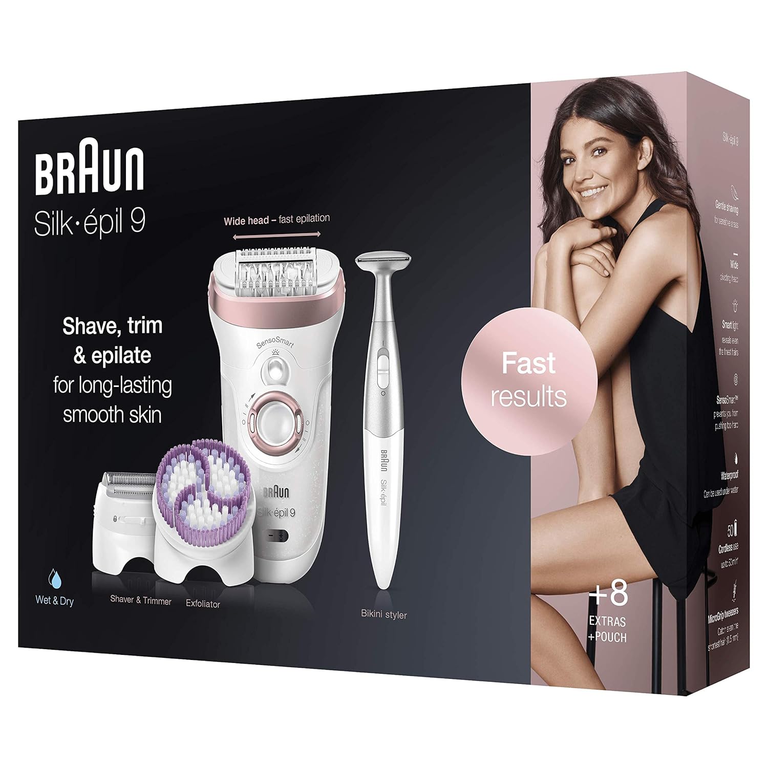 Braun Silk Epil 9 9 980 Skinspa Sensosmart Epilator Rose Gold Amazon In Health Personal Care