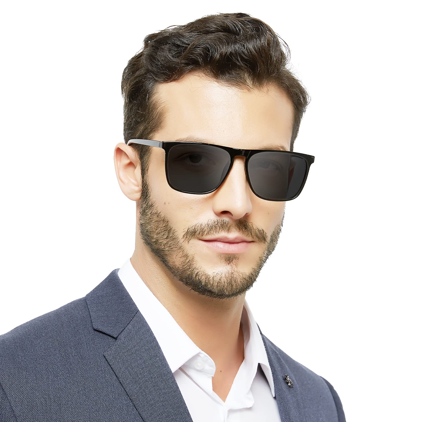 OCCI CHIARI Sun Reading Glasses 2.0 for Men Oversized Mens Outdoor Glasses Sunglasses for Reading Block UV400 Glasses Spring Hinge(Black, 200)