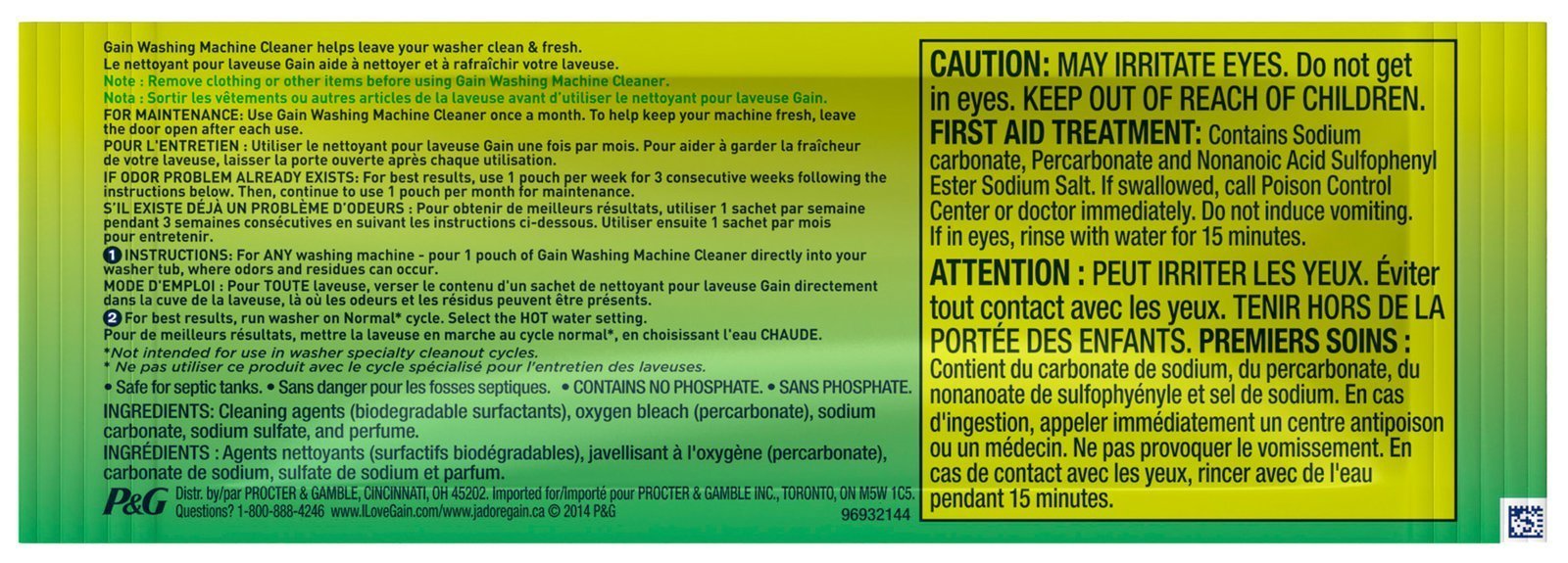 Gain Washing Machine Cleaner 1 Box 4 Count on Galleon Philippines