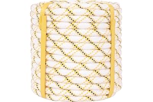 CAPHREMIEL Arborist Rope Climbing Rope 1/2 Inch Tree Rope 48 Strands Bull Rope for Construction Climbing Swing Sailing