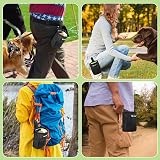 Lanjue 2 Pieces Small Dog Treat Bags 600D Oxford Waist Belt Clip Pouch view 5