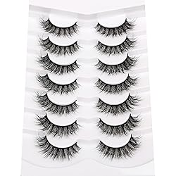 Pooplunch False Eyelashes Cat Eye Fluffy Lashes 8D