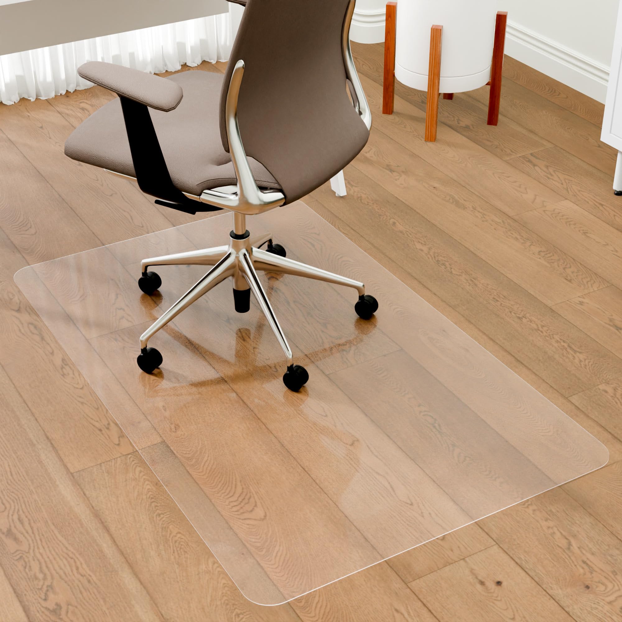 Photo 1 of 100pointONE Office Chair Mat for Hardwood Floors, Easy Glide Office Mats for Rolling Chairs, Clear Rolling Chair Mat for Hardwood 48" x 30"
