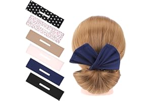 YQQYG 6 PCS Deft Hair Bun Maker, Multicolor Deft Hair Bun Makers for Women's Hair, Lazy Easy Hair Disk Twist for Women and Girls Long Thick Thin Tousle