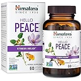 Himalaya Hello Peace - Herbal Stress Relief Supplement with Ashwagandha and Turmeric for Normal Cortisol and Adrenal Support - Vegan, Non-GMO, Gluten Free, 60 Capsules