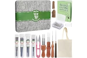 Kit de feutrage à l'aiguille 148 pièces, 4 tailles, 90 aiguilles de feutrage, kit d'outils de feutrage à l'aiguille avec tamp