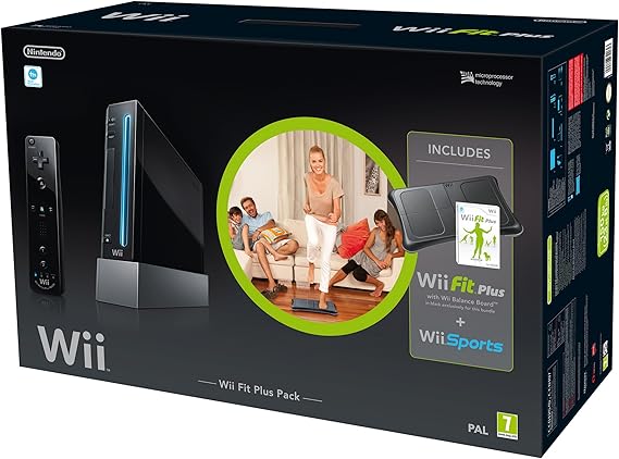 Nintendo Wii Console + Wii Fit Plus Bundle - juegos de PC (Wii, 512 MB, SD, 802.11b, 802.11g, Negro, AV): Amazon.es: Videojuegos