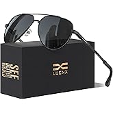 LUENX Aviator Sunglasses for Men Women Polarized Trendy Sun Shades UV 400 Protection