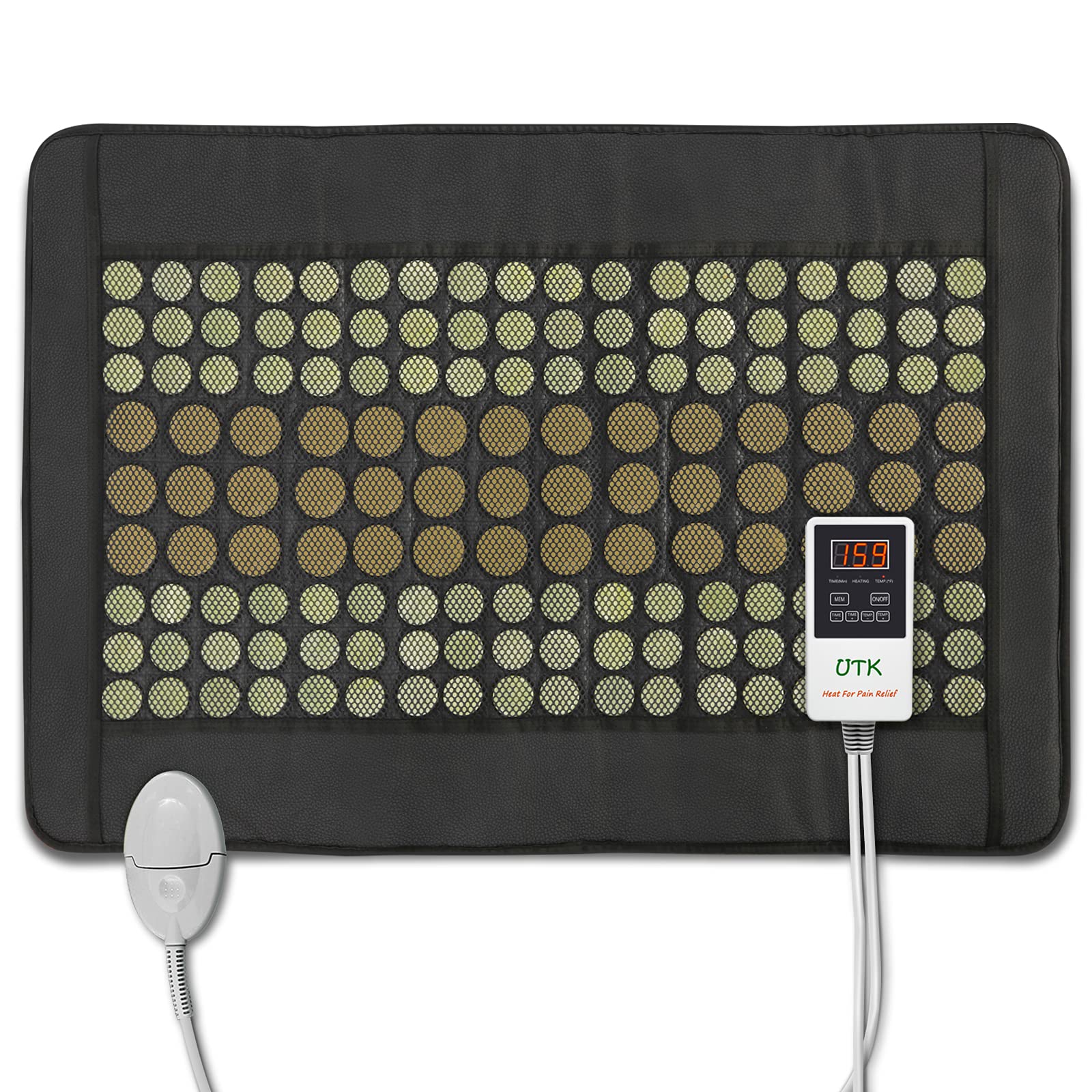 Photo 1 of *** DAMAGE** FINAL SALE NO RETURN***UTK Far Infrared Heating Pad for Back, 5X Pain Relief for Waist, Abdomen, Thigh, Hip, Hot to 159?, FSA-HSA Eligible, Natural Jade & Tourmaline, Auto Shut Off, 21" x 31'' Large Size, Gift for Women Men