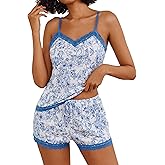 Avidlove Women Cami Pajama Set Modal Sleepwear Lace Trim Short PJ Set with Shorts