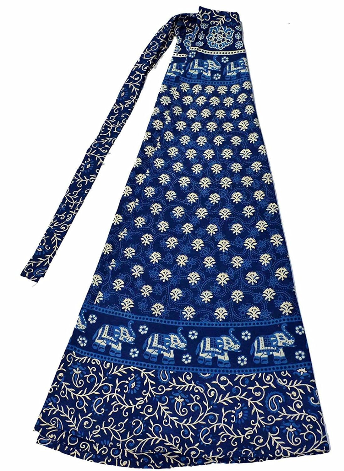 eshopitude 3pcs combo jaipuri cotton wrap around skirts with beautiful earring