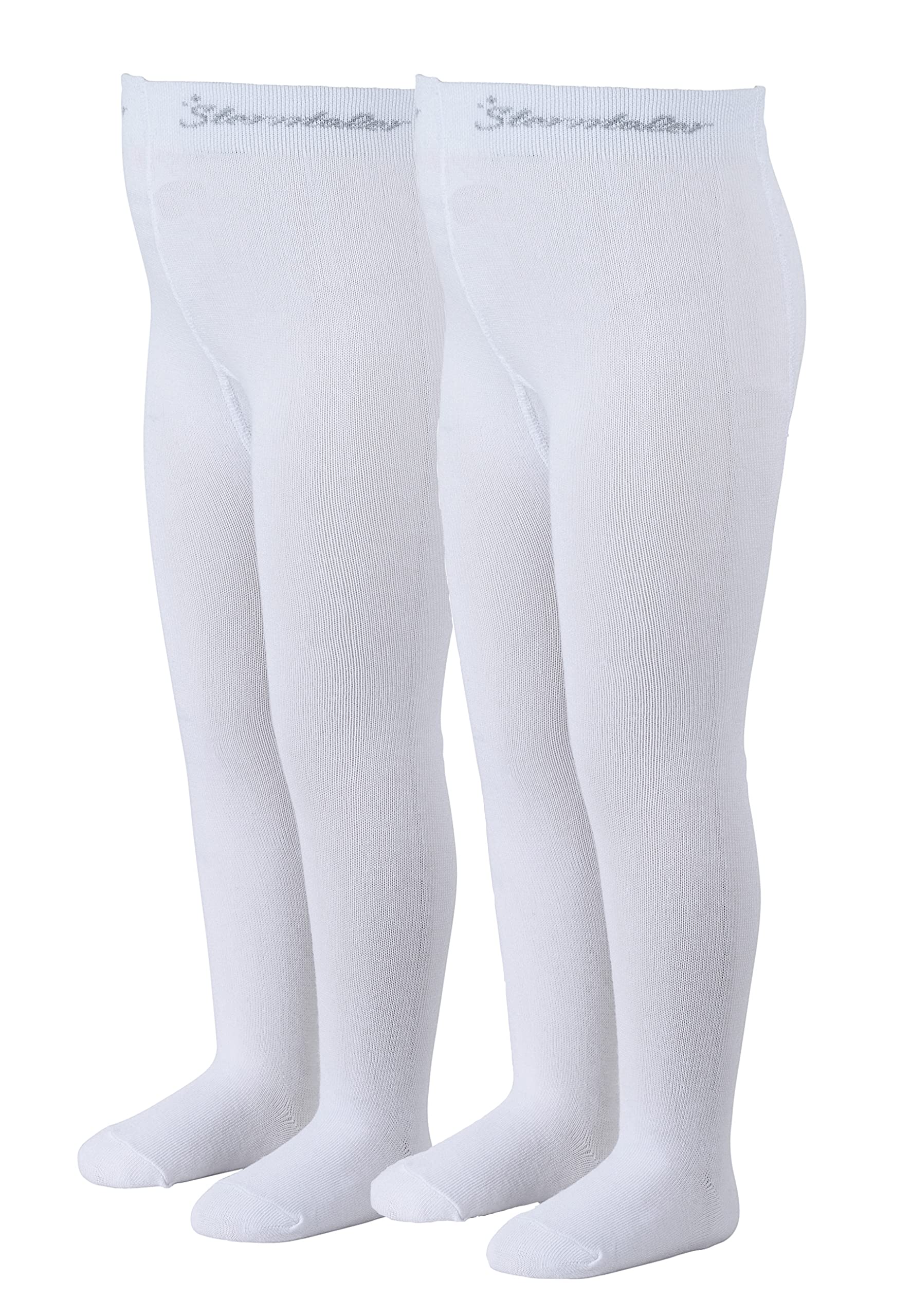 Sterntaler Baby Girls Tights Double Pack For Babies, Age: 0-2 Months, Size: 56, White Tights, White (Weiss 500), 56 (Manufacturer Size: 56)