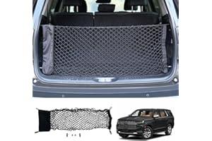 Maxzina Cargo Net Compatible with 2015-2025 Chevy Tahoe Truck Bed Cargo Net 3.15'×0.92' Double Layer Envelope Style Dense Mesh Trunk Organizer for 2024 Tahoe Exterior Accessories
