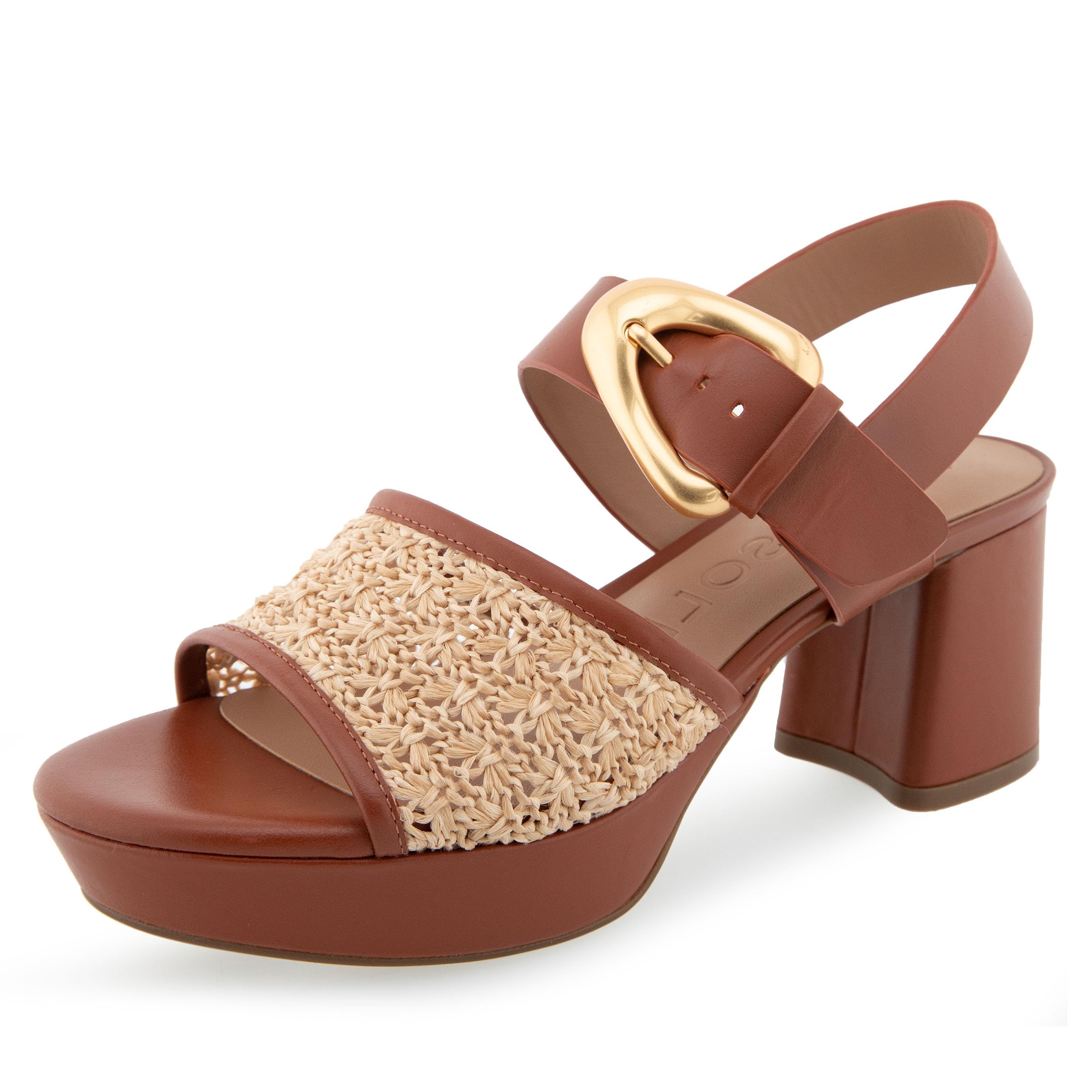 Aerosoles Women’s Chamber Heeled Sandal, Natural Raffia, 7.5