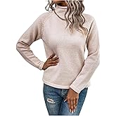 SOLY HUX Women's Long Sleeve Mock Neck Sweater Knit Pullover Jumper Tops Casual Fall Winter Clothes