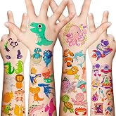 Yeolepor Temporary Tattoos for Kids Party Favors Activity, 320 Mixed Styles | Animal Dinosaur Ocean Space Tattoo Stickers for Boys and Girls, Goodie Bag Stuffers, Pinata Stuffers, Gift Bags for Kids