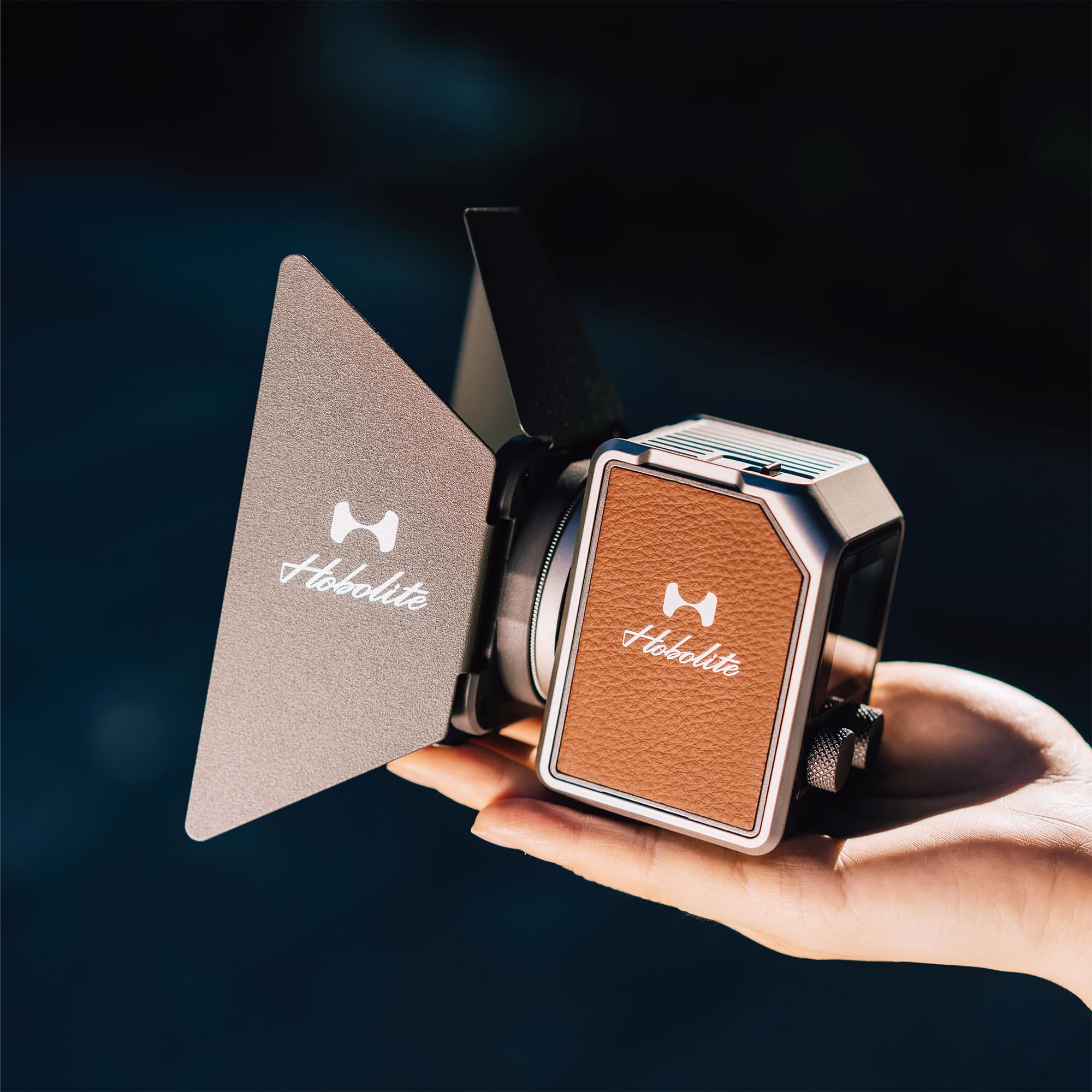 Hobolite Micro Photogrphy Lighting Creator Kit with LCD Display, 8W Portable Light for Photo and Video with Detachable Battery, App Control, 2700K-6500K Bi-Color Studio Light