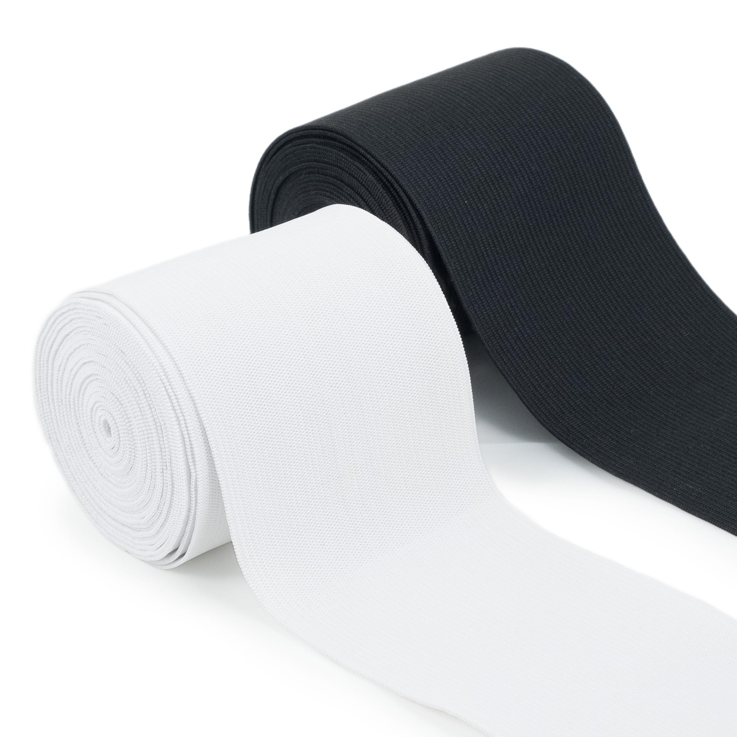 Shelver Sewing Elastic for Waistband, Wig, Dressmaking, Crafts - 20/25/40/50/75mm Wide Elastic Band (Black, 75mm x 3m)