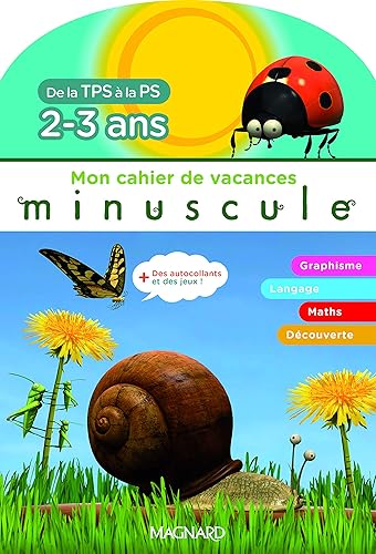 Download Mon cahier de vacances Minuscule de la TPS à la PS : 2-3 ans, avec des autocollants + des jeux ! PDF