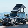 Rooftop Tent Hard Shell,Solar Panel Roof top Tent Hardshell, pop up Rooftop Tent Camping for Jeep Truck Car SUV Van Wrangler.