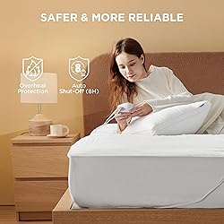 Bedsure Heated Mattress Pad Twin - Bed Warmer with