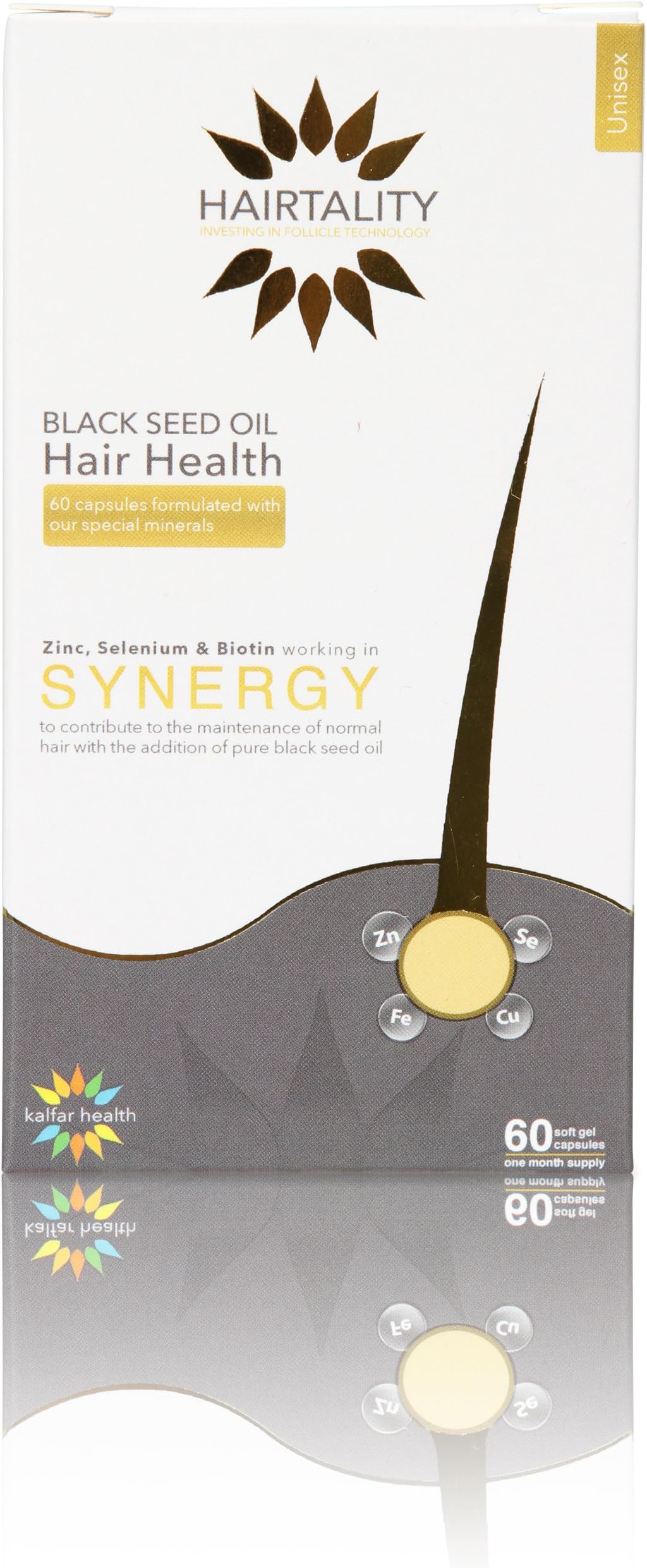 Hairtality Hair Vitamins and Minerals Soft Gel Capsule - Black Seed Oil - 60 Capsules-30 Day Supply- Hair Vitamin