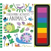 Fingerprint Activities Animals: A Creative Painting Book About Animal Art with Rainbow Inkpad for Children (Ages 6-9)