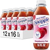 Snapple Zero Sugar Raspberry Tea, 16 fl oz recycled plastic bottle, Pack of 12