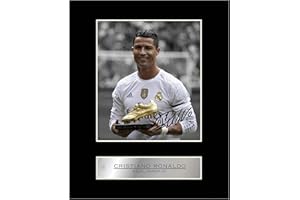 iconic pics Cristiano Ronaldo Signed Mounted Photo Display Real Madrid