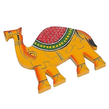 Wooden Multicolor Creative Educational Jigsaw Puzzles Camel Shaped