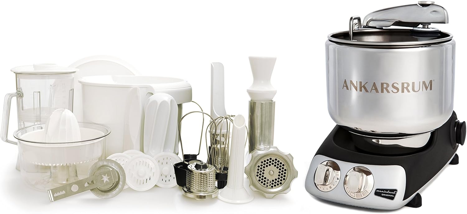 Ankarsrum Original AKM 6290 Matte Black Stand Mixer Deluxe Package Electric Stand