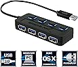 Sabrent 4-Port USB 3.0 Hub with Individual Power Switches and LEDs (HB-UM43)