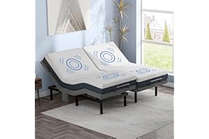 OTDMEL Adjustable Bed Frame Split King with Massage, Electric Bed Base Frame with Adjustable Legs, USB Ports, Wireless Remote, Zero Gravity & Anti-Snore