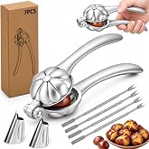2027 Upgraded Chestnut Cutter Tool, Alloy Cutter with 2 Peelers &amp; 4 Picks | Aluminum alloy chestnut cutter with a 304 stainless steel blade, designed to score shells before roasting for easier peeling.