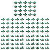 Amosfun 5 Sheets/Pack Green and Red Christmas Holiday Holly Leaves Stickers DIY Christmas Decorative Stickers
