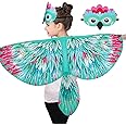 iROLEWIN Bird-Costume-Eagle-Wings for Kids and Headband Parrot Owl Dress Up Halloween Costumes for Girls Boys Party Gifts Toy