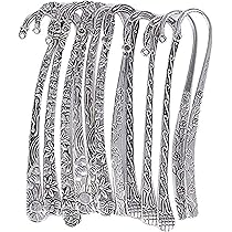 POFET Lot De 10 Marque-pages En Argent Tibétain Vintage Avec Perles Et Plumes Pour Fabrication De Bijoux