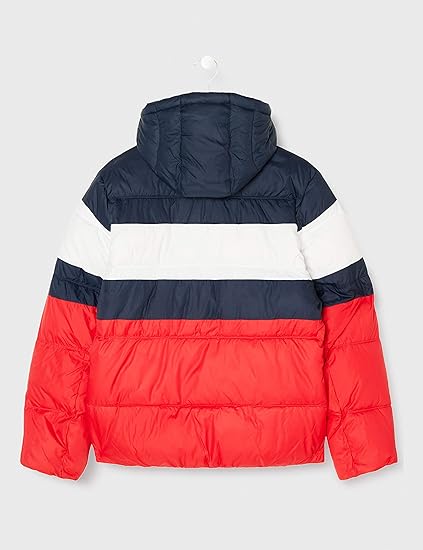 tommy jeans rugby stripe puffer jacket