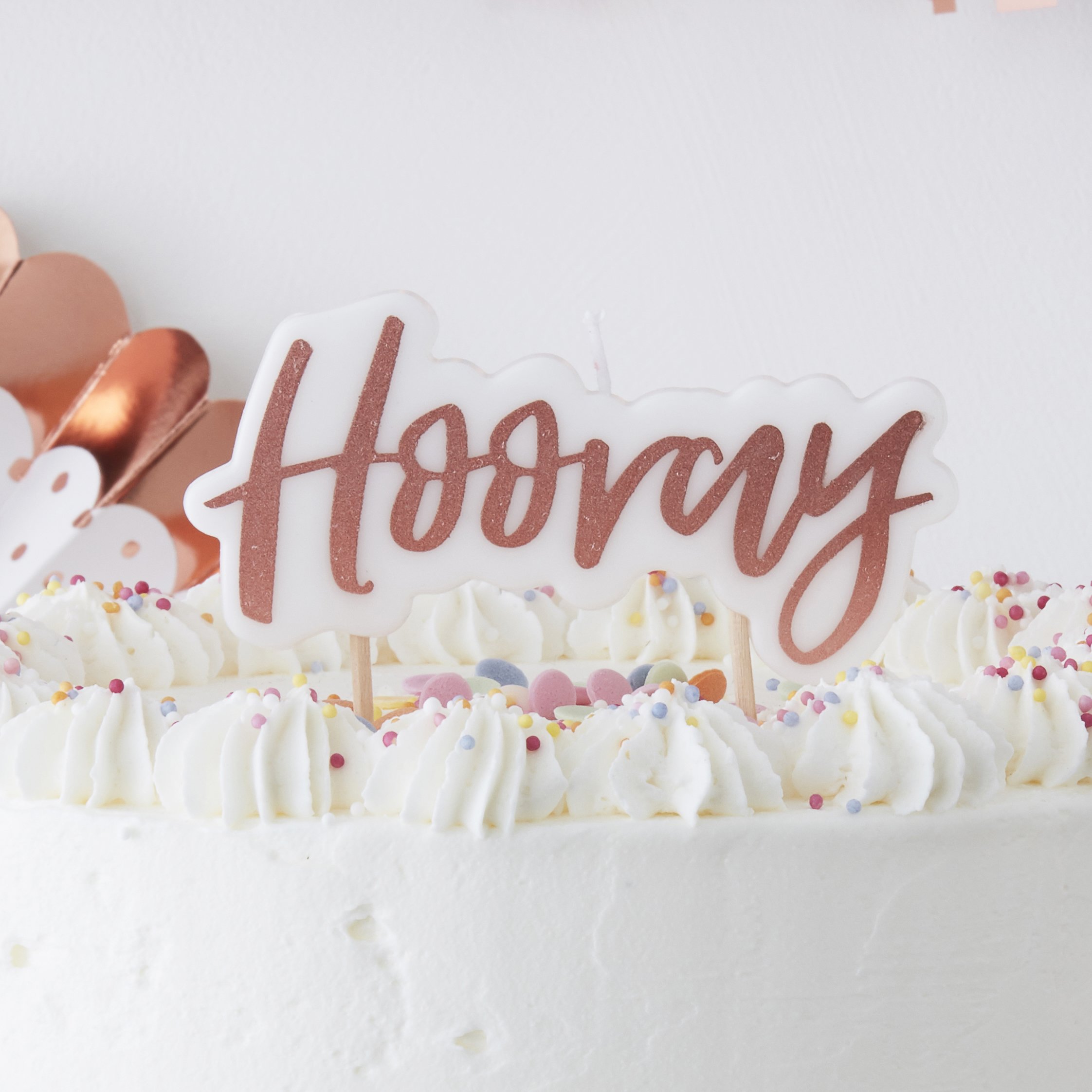 Ginger Ray Designer Rose Gold Birthday Cake Candle - Hooray - Pick and Mix