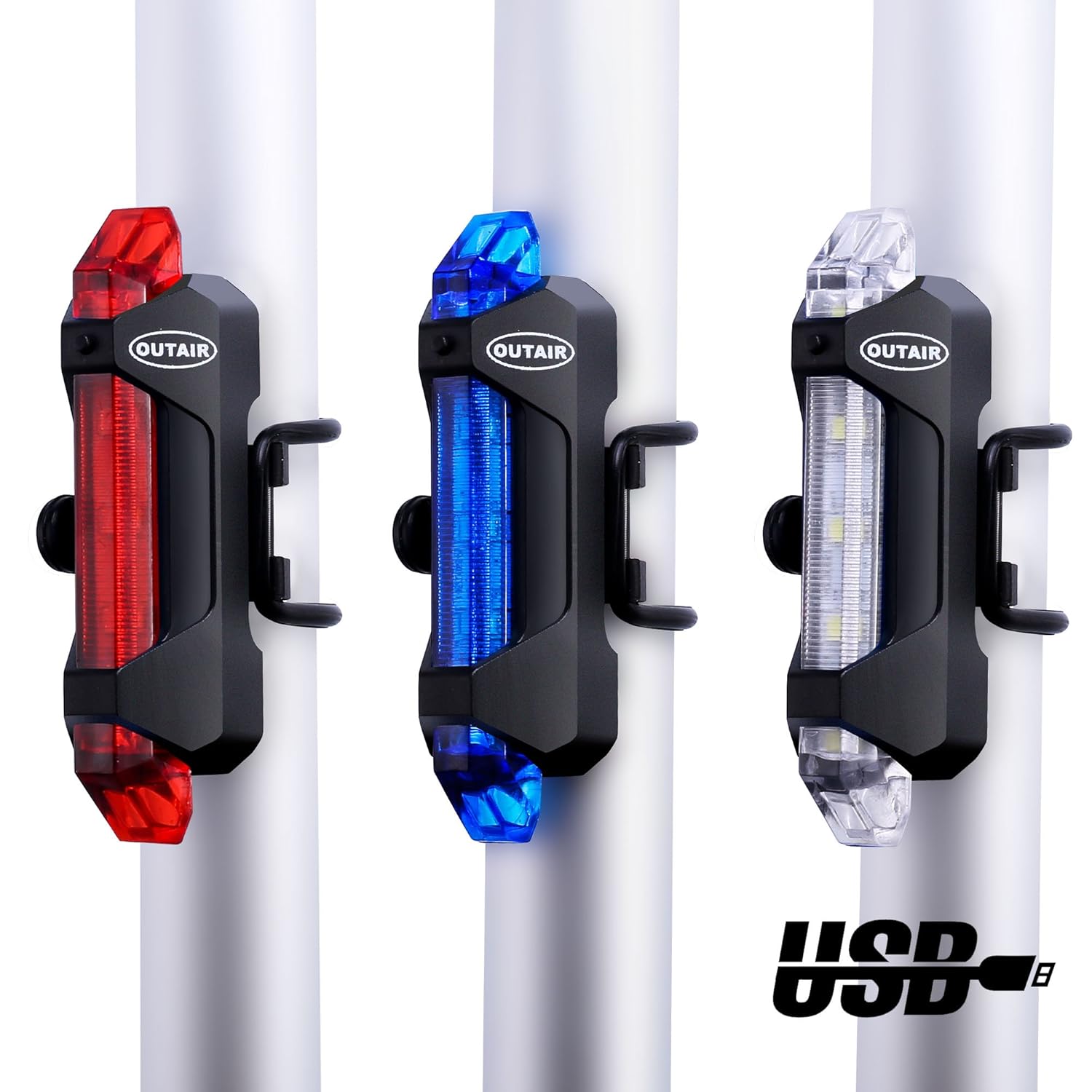 outair usb rechargeable bicycle light